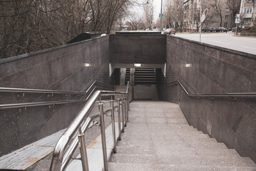 Underground passage under the motorway for the convenience of pedestrians.