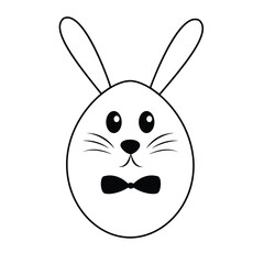easter bunny isolated on a white background