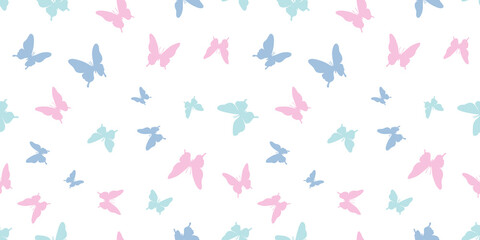 Butterfly vector pattern, repeat background