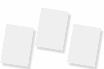Blank paper illustration for mockup. Flyer or poster. 3D Rendering.