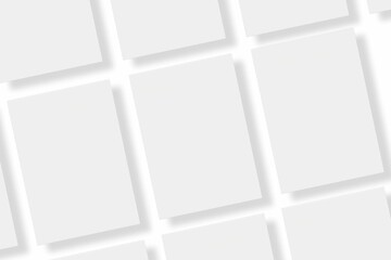 Blank paper illustration for mockup. Flyer or poster. 3D Rendering.