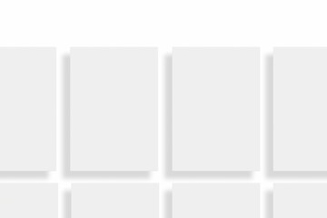 Blank paper illustration for mockup. Flyer or poster. 3D Rendering.