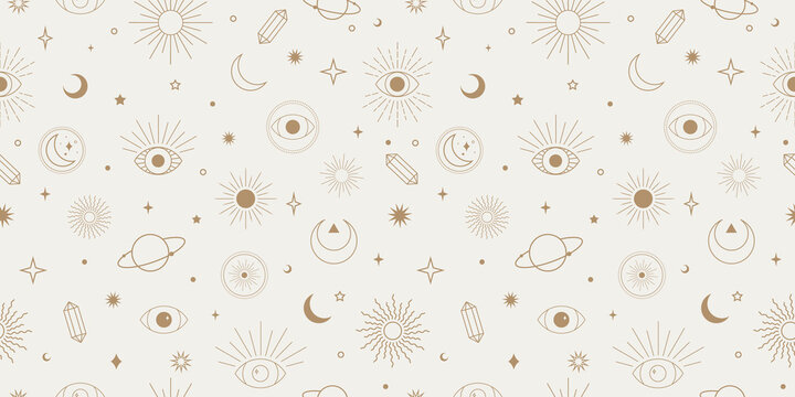 Mystical esoteric background, astrology wallpaper.