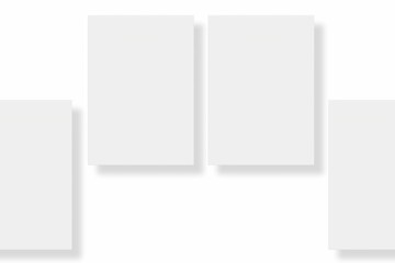 Blank paper illustration for mockup. Flyer or poster. 3D Rendering.