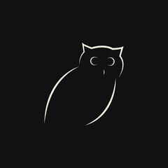 Stylized Owl Logo With White Color