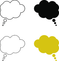 Set of speak bubble. Chatting box, message box. Web Vector Illustrations