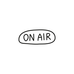 Doodle outline on air button icon.