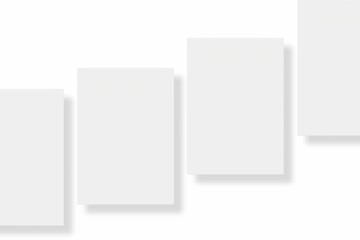 Blank paper illustration for mockup. Flyer or poster. 3D Rendering.