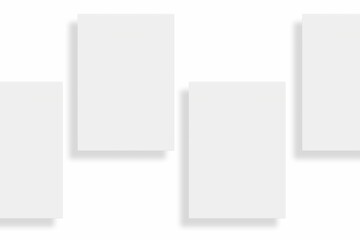 Blank paper illustration for mockup. Flyer or poster. 3D Rendering.