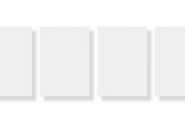 Blank paper illustration for mockup. Flyer or poster. 3D Rendering.