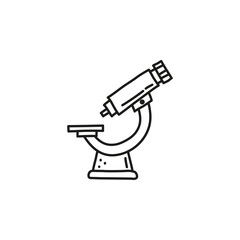 Doodle outline microscope icon.