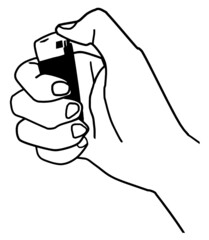 ライターで火を付ける手のベクターイラスト2