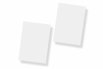 Blank paper illustration for mockup. Flyer or poster. 3D Rendering.