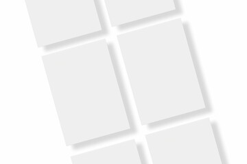 Blank paper illustration for mockup. Flyer or poster. 3D Rendering.