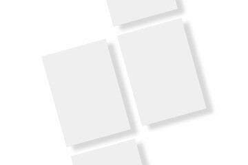 Blank paper illustration for mockup. Flyer or poster. 3D Rendering.