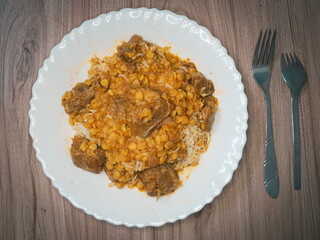 Daal Gosht; also Knows as Mutton Curry With Lentils,  is a delicious, comfort dish prepared out of lamb or mutton that is cooked to a soupy consistency by using a variety of lentils and spices.