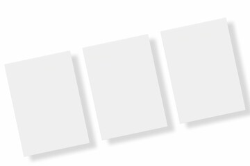 Blank paper illustration for mockup. Flyer or poster. 3D Rendering.