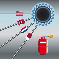Fototapeta premium Gasversorgung