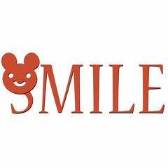 happy smile clip and text design 
