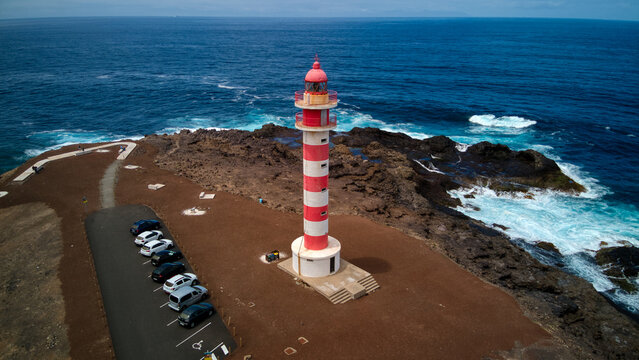 Foto a&eacute;rea del faro de Sardina, Gran Canaria, Islas Canarias. Dron