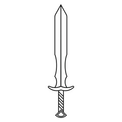 Sword icon vector set. saber illustration sign collection. weapon symbol. steel logo.
