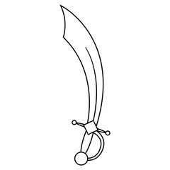 Sword icon vector set. saber illustration sign collection. weapon symbol. steel logo.