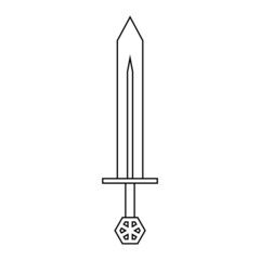 Sword icon vector set. saber illustration sign collection. weapon symbol. steel logo.