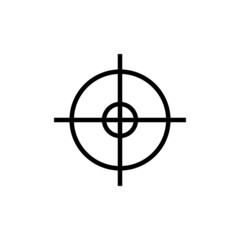 Target Icon Isolated on White  Artboard