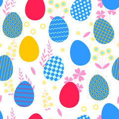Seamless vector pattern. Easter celebration 