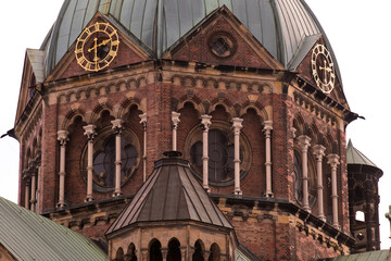 Obraz premium Munich,Germany, April 27,2022: St. Luke's Church is the largest Protestant church in Munich, southern Germany.