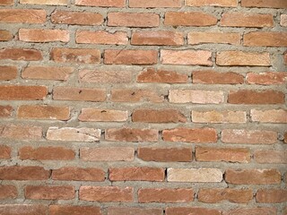 Brown old brick wall, background