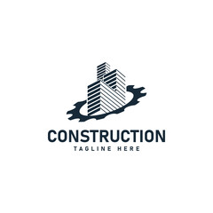 logo design for construction service and architecture