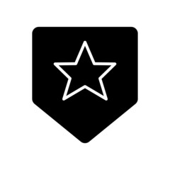 Star icon vector with pentagon. suitable for favorite symbol, superior, featured, best. solid icon style. simple design editable. Design template