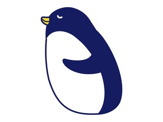 横向きのペンギン（ひんやりイメージ）
