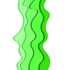 abstract green background with waves vector illustration