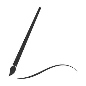 Painting brush icon. Painter tool symbol. Sign hobby vector.