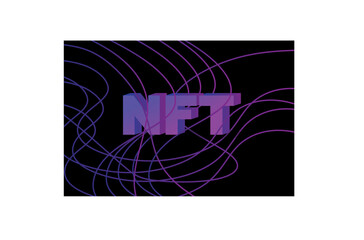 Vector illustration concept abstract nft banner for website. Cryptocurrency banner. Non-renewable token, crypto collectibles, art, games