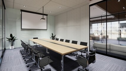 Interior Empty Modern Loft Office open space modern office footage.Modern open concept Lobby and reception area meeting room design.3d Rendering  interior walk through.