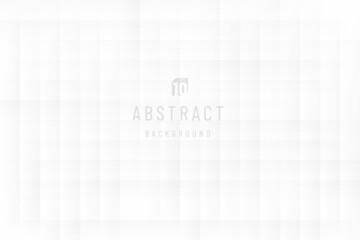 Abstract gradient white and gray square tile pattern minimal background. Simple geometric silver background with copy space. Design for cover template, poster, web banner, print ad. Vector EPS10.