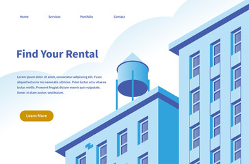 Rental Service Landing Page