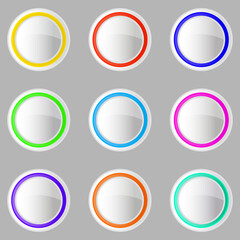 web round buttons colorful abstract collection with elements