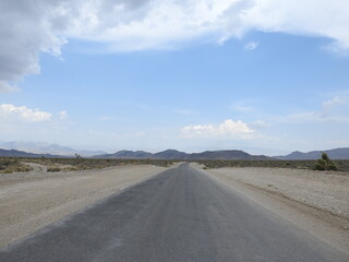 Scenic Cold Creek Road that takes you into the Spring Mountains, in the Humbolt-Toiyabe National Forest, Clark County, Nevada.