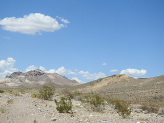 Scenic desert landscape along highway 95, Beatty, Nye County, Nevada.