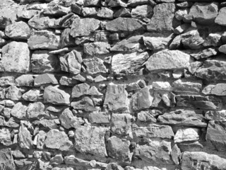 Stone wall structure, texture, ruins of the Palmetto Ghost Town in Esmeralda County, Nevada.