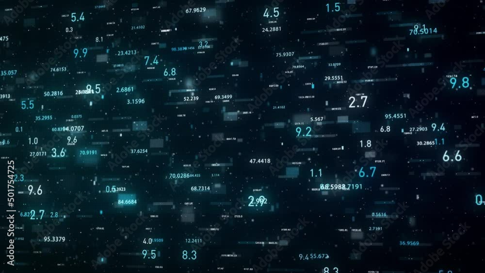 Poster big data digital business hitech background/ 4k animation of an abstract wallpaper big data business