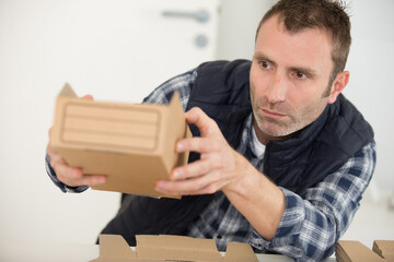 a man with a box