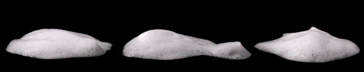 liquid white foam bubbles isolated - obrazy, fototapety, plakaty