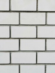 a wall of white bricks