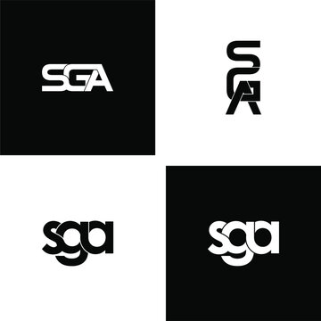 sga letter original monogram logo design set