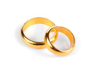 Wedding ring isolated on white background